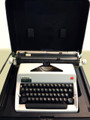 Vintage 1980s Olympia De Luxe SM9 Manual Typewriter with Leather Case