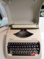 Vintage Olympia Traveller C Portable Manual Typewriter with Lid and Handle