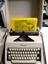 Vintage 1960s Olympia Deluxe SM7/SM8 Portable Manual Typewriter with Case