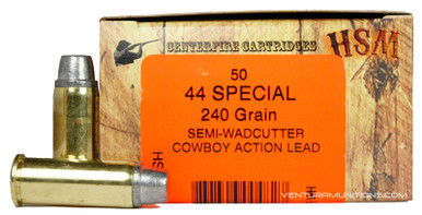 HSM 44 Special 240gr SWC-H Ammo