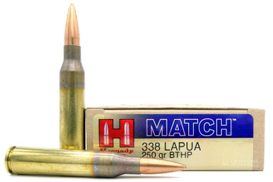  Hornady 338 Lapua 250gr BTHP Match Ammo - 20 Rounds