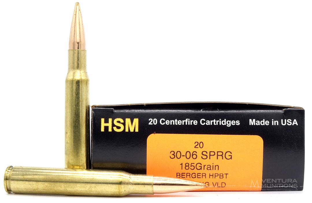 Hsm 30 06 Springfield 185gr Vld Ammo Rounds Hsm 30 06 Springfield 185gr Vld Ammo Rounds