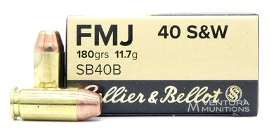 Sellier & Bellot 40 S&W 180gr FMJ Ammo - 50 Rounds