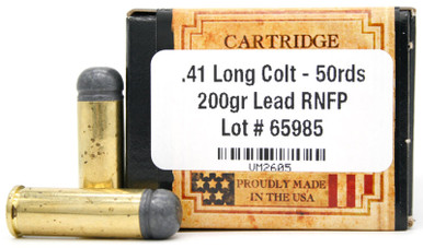 Ventura Heritage 41 Long Colt 200gr RNFP Ammo - 50 Rounds 