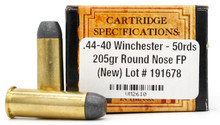 Ventura Heritage 44-40 Winchester 205gr RNFP Ammo - 50 Rounds