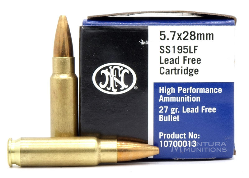 5.7x28mm 28-gr Lead Free FN SS195LF ammo (50 rds)
