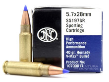 FNH Ammo 5.7x28mm 40 Gr V-Max - 50 Rounds