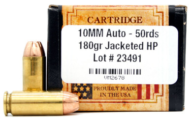 Ventura Heritage 10mm 180gr JHP Ammo - 50 Rounds
