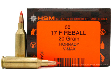 HSM 17 Fireball 20gr V-Max Ammo - 50 Rounds