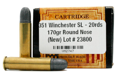 Ventura Heritage 351 Winchester SL 170gr RN Ammo - 20 Rounds