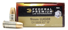 Federal Premium Law Enforcement 9mm 124gr HST Ammo - 50 Rounds