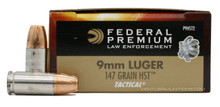 Federal LE 9mm 147gr HST JHP P9HST2 Ammo - 50 Rounds