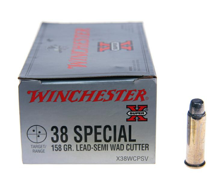 Winchester SuperX 38 Special 158gr SemiWadcutter Match Ammo 50
