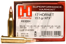 Hornady 17 Hornet 15.5gr NTX Lead Free Ammo - 25 Rounds