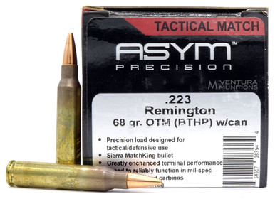 ASYM Precision Tactical Match .223 Rem 68gr OTM with Cannelure Ammo - 50 Rounds