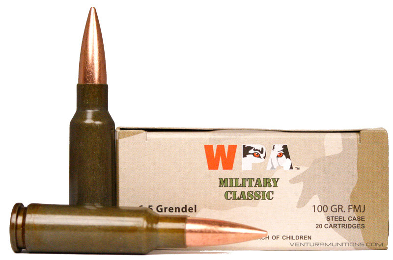 Wolf Military Classic 6.5 Grendel 100gr FMJ Ammo - 20 Rounds - Ventura  Munitions