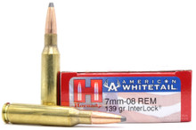 Hornady American Whitetail 7mm-08 Remington 139gr Interlock Spire Point Ammo- 20 Rounds
