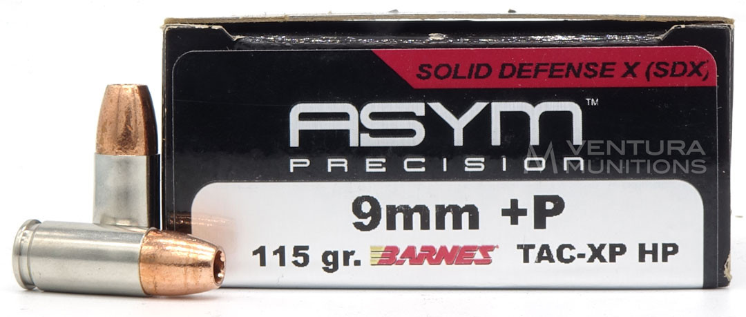 Asym Precision Solid Defense X 9mm P 115gr Barnes Tac Xp Ammo