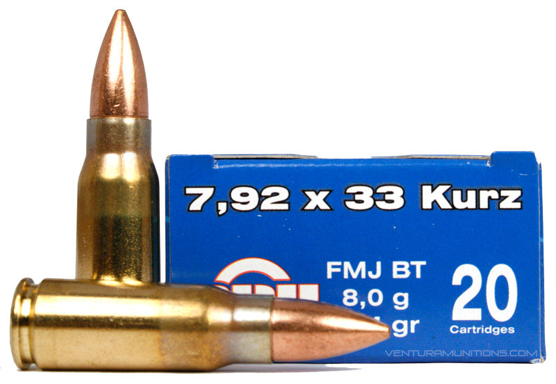 Prvi Partizan 7 92x33 Kurz 124gr FMJ BT Ammo 20 Rounds Ventura prvi-partizan-7-92x33-kurz-124gr-fmj-bt-ammo-20-rounds-ventura