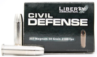 Liberty Civil Defense 357 Magnum 50gr HP Ammo - 20 Rounds