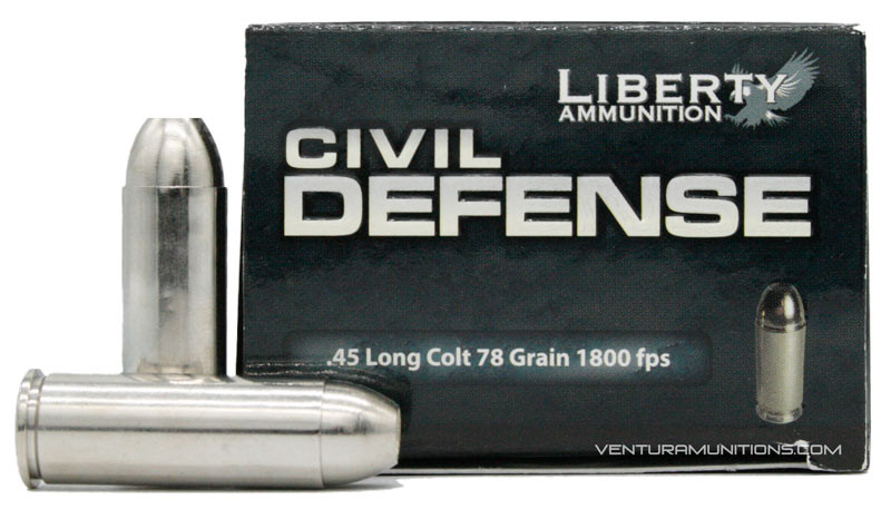 Liberty Civil Defense 45LC 78gr HP Ammo - 20 Rounds - Ventura Munitions