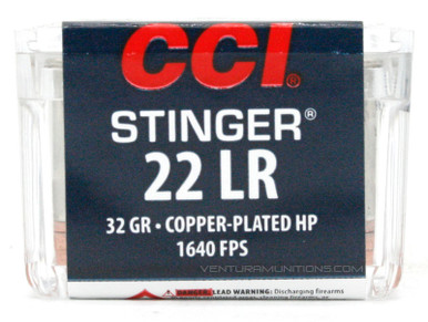 CCI Stinger 22LR 32gr CPHP Ammo - 50 Rounds