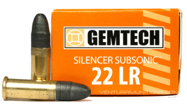 Gemtech 22LR 42gr Silencer Subsonic RN Ammo - 50 Rounds