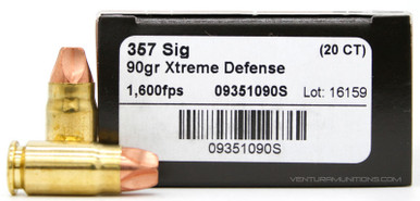 Lehigh Defense 357 Sig 90gr Xtreme Defense Ammo - 20 Rounds
