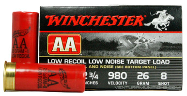 Winchester AA WinLite 12ga 2 3/4" #8 7/8oz Lead Ammo - 25 Rounds