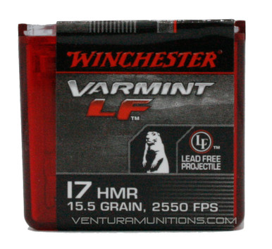 Winchester Varmint LF 17 HMR 15.5gr Lead Free NTX Ammo - 50 Rounds
