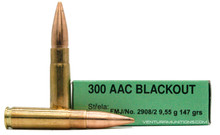 Sellier & Bellot 300 AAC Blackout 147gr FMJ Ammo - 20 Rounds