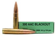 Sellier & Bellot 300 AAC Blackout 124gr FMJ Ammo - 20 Rounds