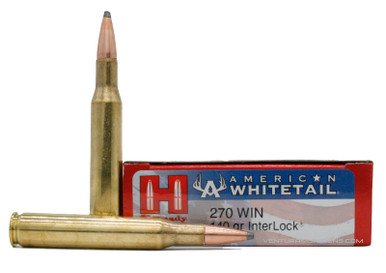 Hornady American Whitetail 270 Winchester 140gr InterLock SP Ammo - 20 Rounds