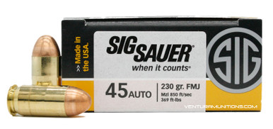Sig Sauer Elite Performance 45 ACP 230gr Ball FMJ Ammo - 50 Rounds