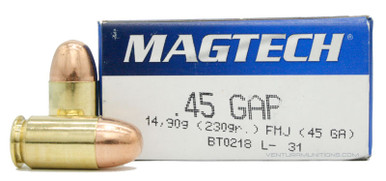 Magtech 45 GAP 230gr FMJ Ammo - 50 Rounds
