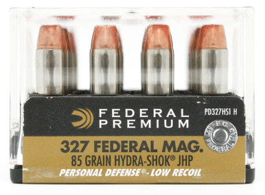 Federal Premium Personal Defense 327 Fed Mag 85gr Hydra-shok LR JHP Ammo - 20 Rounds 