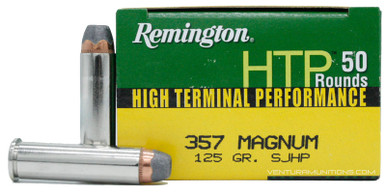 Remington HTP 357 Mag 125gr SJHP Ammo - 50 Rounds