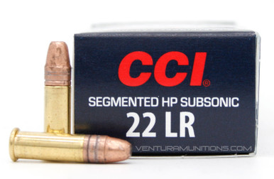 CCI Quik Shok 22LR 40gr Segmented Subsonic HP Ammo - 50 Rounds