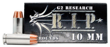 G2 Research RIP 10mm 115gr Copper LF HP Ammo - 20 Rounds