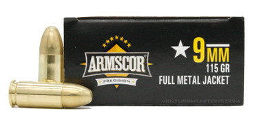 Armscor 9mm 115gr FMJ Ammo - 50 Rounds