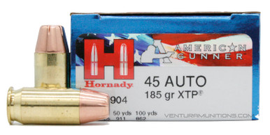 Hornady American Gunner 45 ACP 185gr XTP Ammo - 20 Rounds