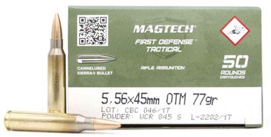 MagTech 5.56 NATO 77gr OTM BTHP Ammo - 50 Rounds