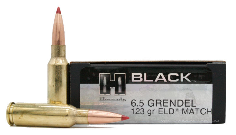 Hornady BLACK 6.5 Grendel 123gr ELD Match Ammo - 20 Rounds - Ventura