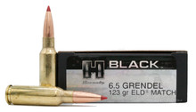 Hornady BLACK 6.5 Grendel 123gr ELD Match Ammo - 20 Rounds