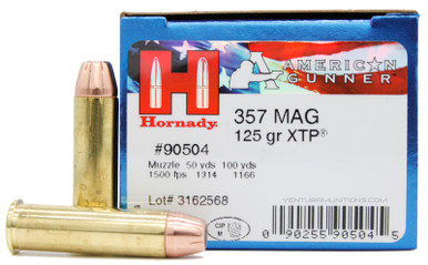 Hornady American Gunner 357 Mag 125gr XTP HP Ammo - 25 Rounds