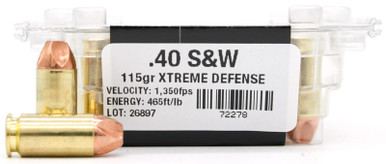 Ventura Tactical 40 S&W 115gr Xtreme Defense Ammo - 20 Rounds 