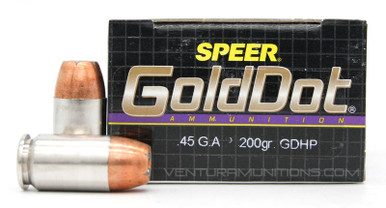 Speer Gold Dot 45 GAP 200gr GDHP Ammo - 20 Rounds
