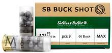 Sellier & Bellot 12ga 2.75" 1-1/8oz 9 Pellet 00 Buck Ammo - 25 Rounds