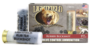 Lightfield Wildlife Control 12ga 2.75" Rubber Buckshot Ammo - 5 Rounds