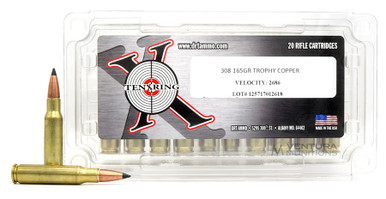 Ten Ring 308 Winchester 165gr TSX Ammo - 20 Rounds